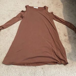 Peach Love Cold Shoulder Dress